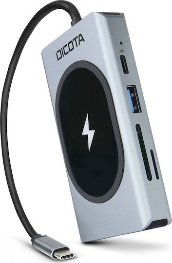 Dicota USB-C Docking Station με 4K PD Ethernet Ασημί (D32059)