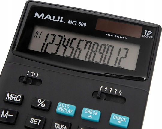 Maul Maul MCT 500 Калкулатор Счетоводство 12 Цифри в Черен Цвят 1бр