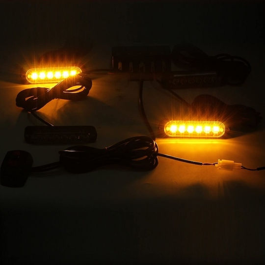 Truck Volume Lights 4pcs LED Roadside Assistance with Remote Control 12 / 24V - Orange MAR746