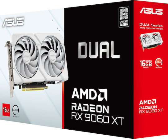 Asus Radeon RX 9060 XT 16GB GDDR6 Dual White Placă Grafică