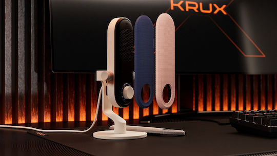 Krux Pin Μικρόφωνο με USB Type-C Επιτραπέζιο σε Λευκό Χρώμα