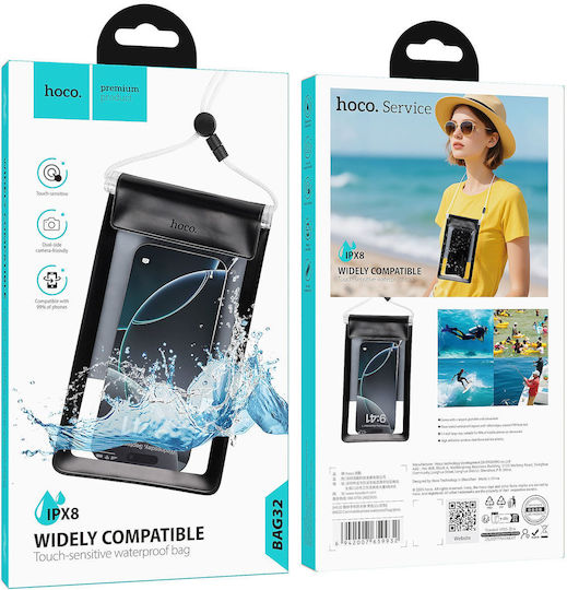 Водоустойчив Калъф За Мобилен Телефон Hoco Bag32 Черен