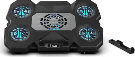 Inca INC-614GMS Cooling Pad για Laptop έως 17" με 4 Ανεμιστήρες και Φωτισμό