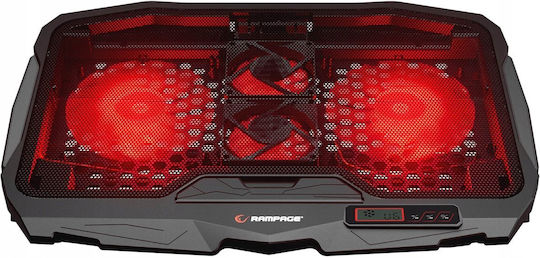Rampage Cooling Pad για Laptop έως 15.6" με 4 Ανεμιστήρες (WEN-NB-RMPG-009)
