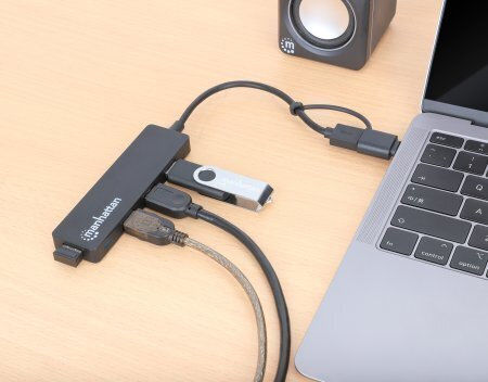 Manhattan Hub 4 Θυρών USB 3.0 με σύνδεση USB-A / USB-C