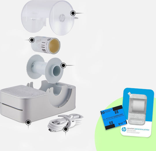 HP Sprocket Panorama Instant Zink Εκτυπωτής για Φωτογραφίες με Bluetooth