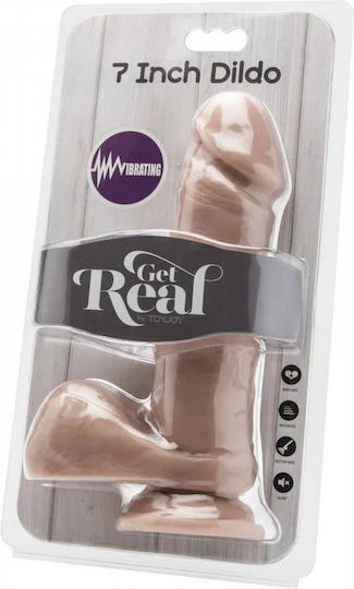 ToyJoy RealRock Реалистичен Вибратор с Дистанционно Управление 20.5см Бежов