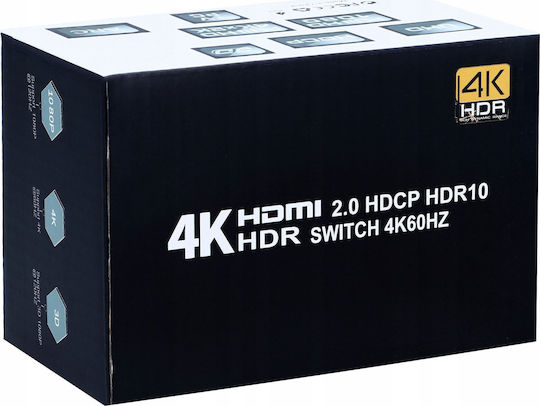 Pawonik HDMI Switch 2.0 4x1 UHD 4K HDCP HDR