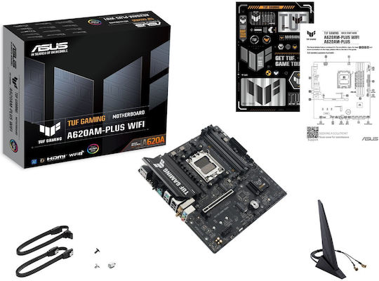 Asus TUF Gaming A620AM-PLUS WIFI Motherboard Micro ATX with AMD AM5 Socket