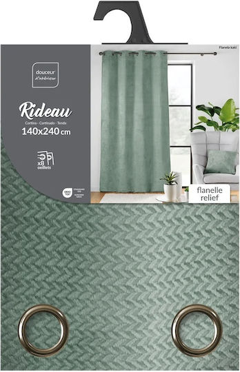 Douceur d'Intérieur Verdunkelungsvorhang mit Grommet Grüne 140x240cm