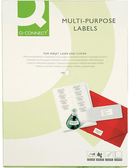 Q-Connect Small Adhesive Labels in White Color 38.1x21.2mm