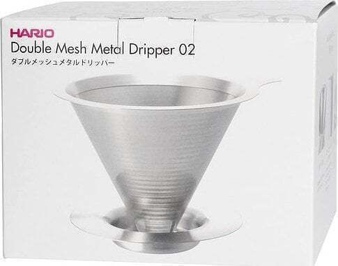 Hario Double Mesh Metal Капкомер за кафе Неръждаема стомана Inox 148x123x96мм