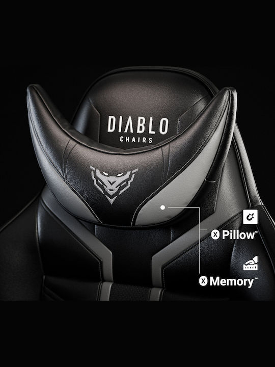 Diablo X-Ray King Size XL Scaun Gaming Din piele ecologică cu Brațe Reglabile Neagră