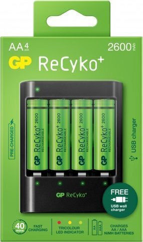 GP Batteries Recyko+ Επαναφορτιζόμενες Μπαταρίες AA Ni-MH 2600mAh 6τμχ