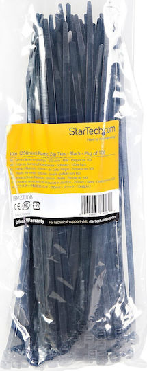 StarTech StarTech Plastic Cable Ties in Black Colour (100 pcs) (CBMZT10B)