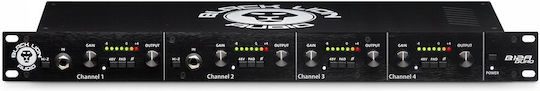 Black Lion Audio B12A Quad Microphone Preamplifier 4 Channels with Phantom Power and 4 XLR Inputs