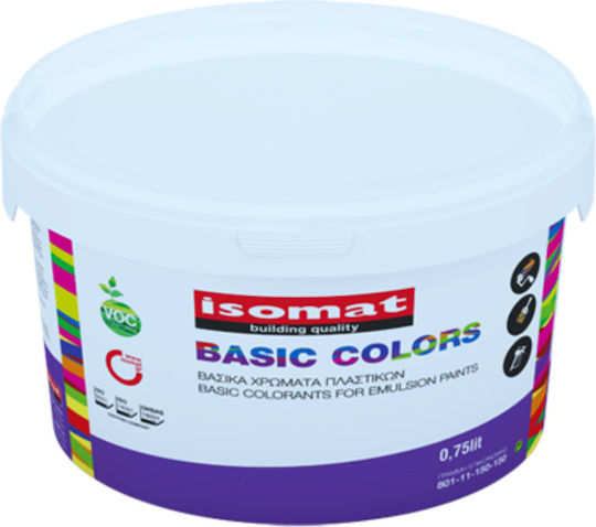 Isomat Basic Colors Πλαστικό Χρώμα για Εσωτερική Χρήση Ώχρα 200ml