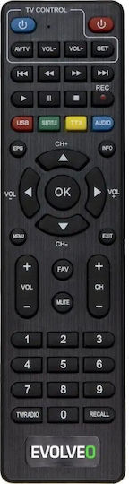 Evolveo Alpha T2 DT-3055-T2-HEVC Mpeg-4 Digital Receiver HD (720p) with PVR (Record to USB) Function Connections SCART / HDMI / USB