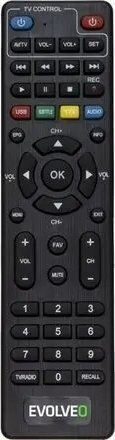 Evolveo Alpha T2 DT-3055-T2-HEVC Mpeg-4 Digital Receiver HD (720p) with PVR (Record to USB) Function Connections SCART / HDMI / USB