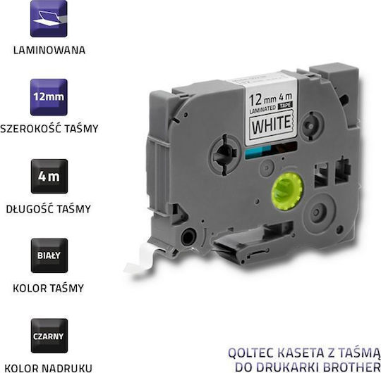Qoltec Ταινία Ετικετογράφου σε Λευκό Χρώμα