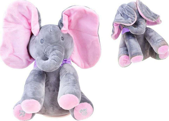 Interactive Plush Elephant Mascot Elephant Covers Its Eyes Sings Za3112