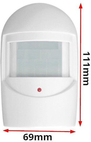 Orno Senzor De Mișcare Wireless RF Cu Microunde Și Infraroșu Unghi De Detectare 75° Rază De Acțiune 8m