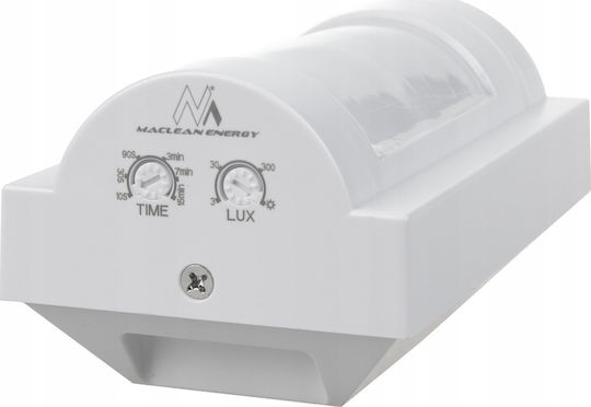 Maclean Energy Wired Infrared Motion Sensor 120° Detection Angle 12m Scope