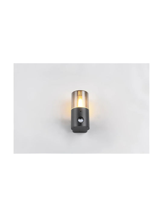 Trio Lighting Модерен Осветително тяло За стена с фасунга E27 Черен 8x8см.