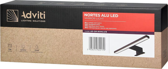 Adviti Leuchte Badezimmer mit Integrierter LED und Neutralweißes Licht Schwarz 30x30cm