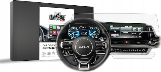 Mattes Grizzglass Kartendisplay Schutz Kia Sportage 5 Gt Line 12.3" 2021-2024 [2er Pack]