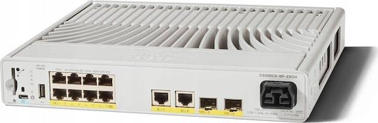 Cisco Catalyst C9200CX-8P-2X2G-E Managed L3 PoE+ Switch with 10 Gigabit (1Gbps) Ethernet Ports and 2 SFP Ports