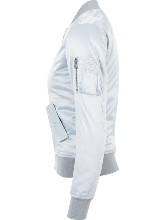 Κοντό Γυναικείο Bomber Jacket Γαλάζιο