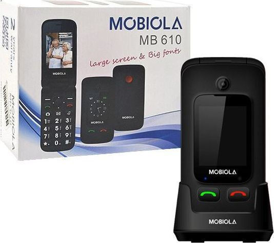 Mobiola MB610 Dual SIM Κινητό με Μεγάλα Κουμπιά (Αγγλικό Μενού) Μαύρο