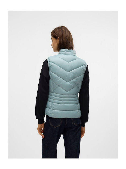 Scurtă Jachetă de femei Fără mâneci Puffer Green