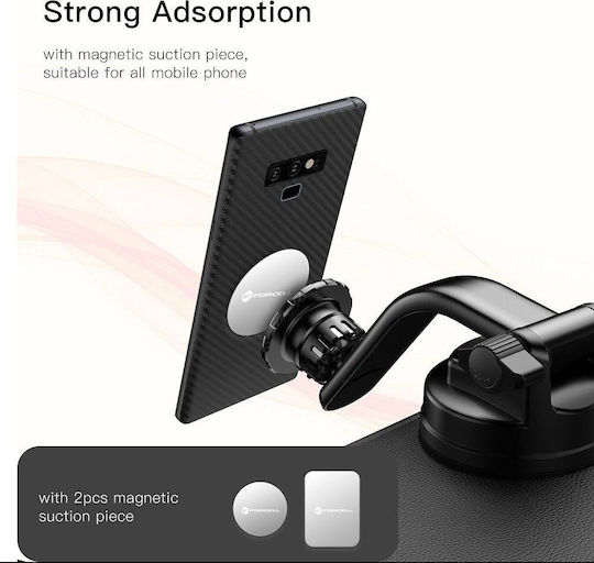 Forcell F-Grip MagLuxe Βάση Κινητού Αυτοκινήτου με Μαγνήτη Μαύρη