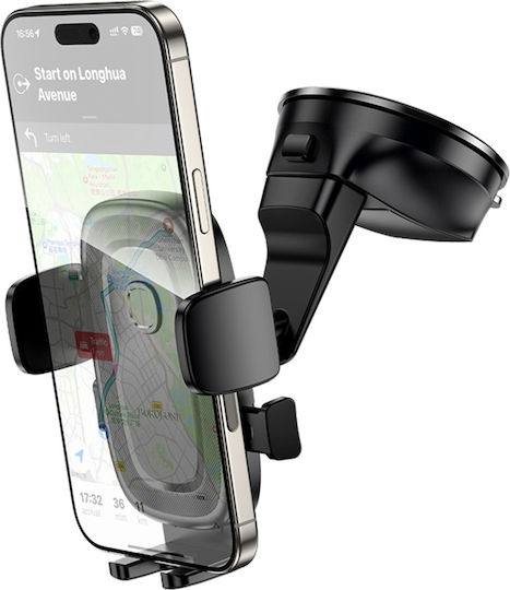 Borofone Car Mobile Mount 4.5" - 7" with Adjustable Hooks Black