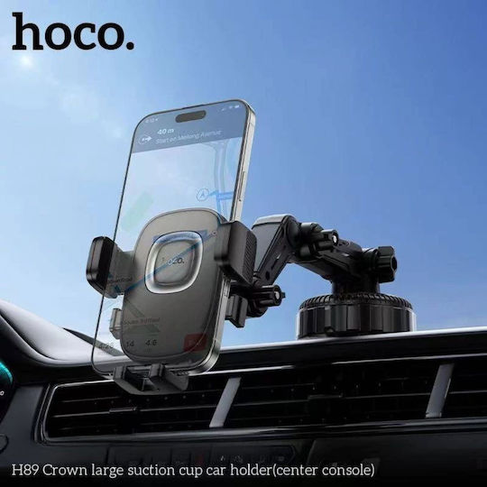 Hoco H89 Phone Mount Crown Large Car Suction Black
