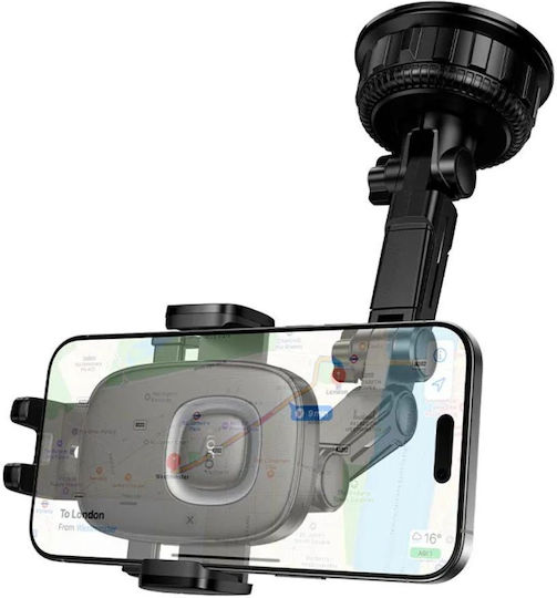Hoco H89 Phone Mount Crown Large Car Suction Black