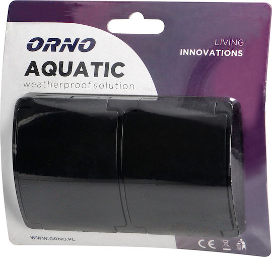 Orno AQUATIC Power Socket Black 1pcs