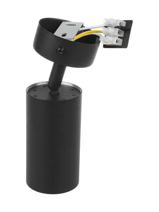 Maclean Energy Single Spot with Socket GU10 in Black Color