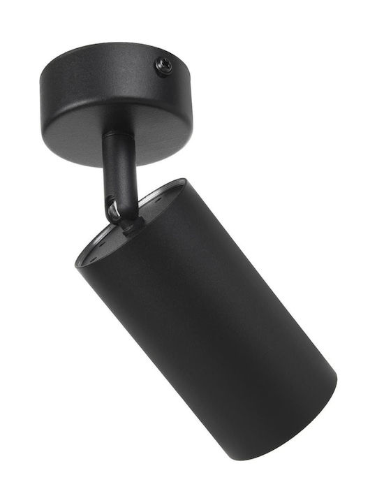 Maclean Energy Single Spot with Socket GU10 in Black Color