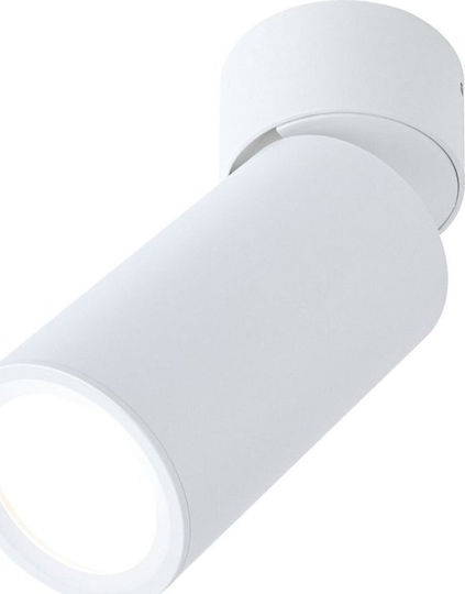 Paulmann 93087 LED таванна лампа за повърхностен монтаж Turnal 470lm 3-степенно димиране Регулируема кръгла Включва 1x6 вата димируема таванна лампа матово бяло метал 2700 K Coin