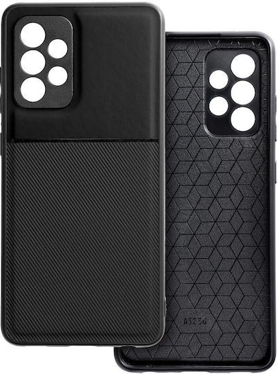 Forcell Noble Umschlag Rückseite Synthetisches Leder / Leder Schwarz (Galaxy S24 FE)