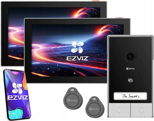 Ezviz HP7 2K Video-Türsprechanlage-Set Wi-Fi Black