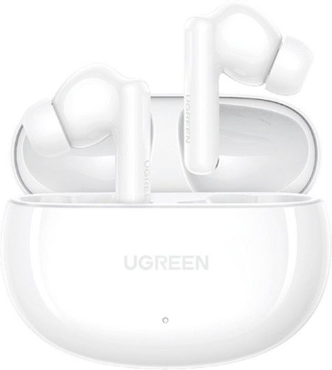 Ugreen WS205 HiTune Hybrid In-ear Bluetooth Handsfree Ακουστικά με Αντοχή στον Ιδρώτα και Θήκη Φόρτισης Λευκά