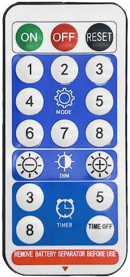 Neo Tools Hanging Solar Light Garland Warm White 2700K with Remote Control IP65