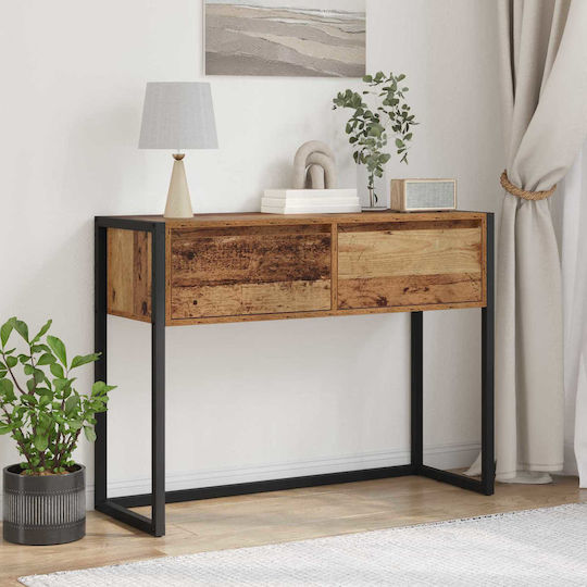 Wooden Console Table Coffee L100xW36xH75cm