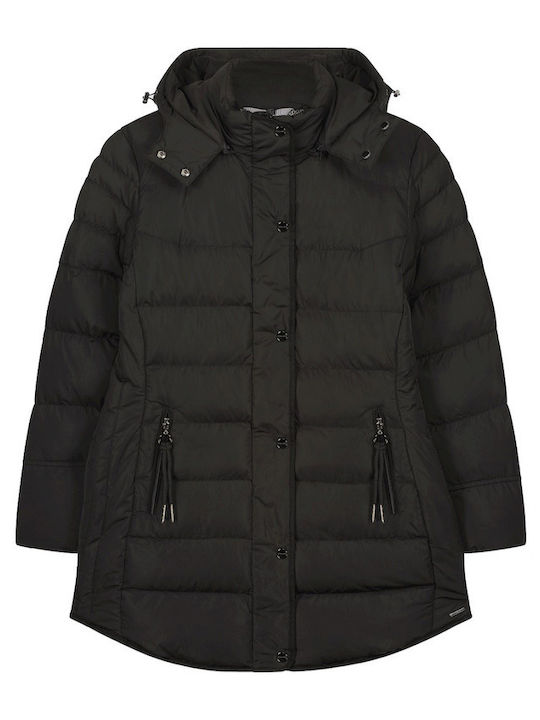 Women's Short Puffer Jacket for Winter Black