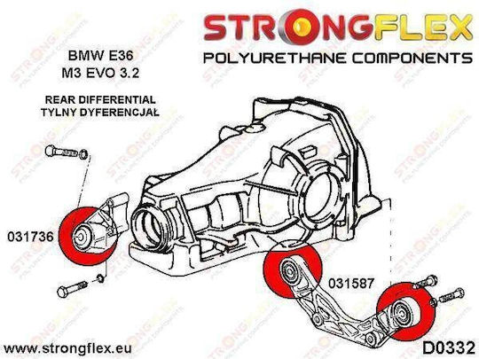 Strongflex Bushes for BMW E36 031587B