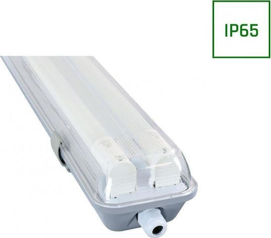 Spectrum Lighting Batten Outdoor with 2 Slots for Fluorescent Lamps 18W 120cm
